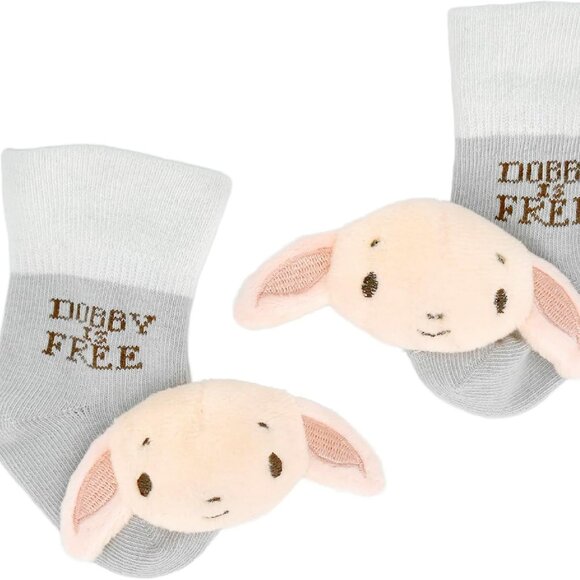Harry Potter Dobby Baby Infant Rattle Socks | Plush Foot Rattle Toy | Newborn-6M - Picture 4 of 8